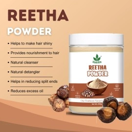 Havintha Natural Reetha/Soap Nut Powder for Hair Wash (227 g)