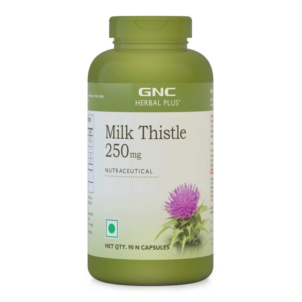 GNC Milk Thistle 250mg with 80% Silymarin | 90 Veg Capsules | Supports Liver Detox, Liver Health, Alcohol Protection, & Fatty Liver Care | Helps Remove Toxins & Boost Liver Function | USA Formulated
