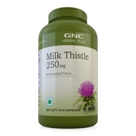 GNC Milk Thistle 250mg with 80% Silymarin | 90 Veg Capsules | Supports Liver Detox, Liver Health, Alcohol Protection, & Fatty Liver Care | Helps Remove Toxins & Boost Liver Function | USA Formulated