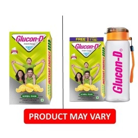 Glucon D Instant Energy Health Drink Nimbu Pani - 1kg Refill with Free Bottle