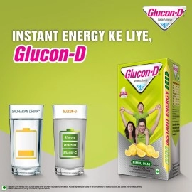 Glucon D Instant Energy Health Drink Nimbu Pani - 1kg Refill with Free Bottle