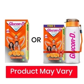 Glucon-D Tangy Orange Glucose Powder (1kg, Refill)| Tasty Orange Flavoured Glucose Drink| Provides Instant Energy| Vitamin C Boosts Immunity, Calcium for Intense Bone