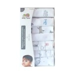 Billy Bum Washcloth for New Born 100% Hosiery Cotton/Reusable Extra Soft Face Towels washcloth for Babies (7 Pieces) Color May Vary (Pack of 1, White)