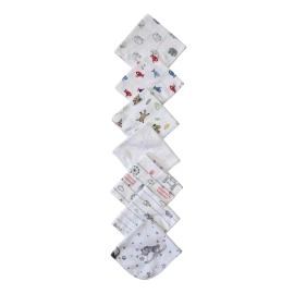 Billy Bum Washcloth for New Born 100% Hosiery Cotton/Reusable Extra Soft Face Towels washcloth for Babies (7 Pieces) Color May Vary (Pack of 1, White)