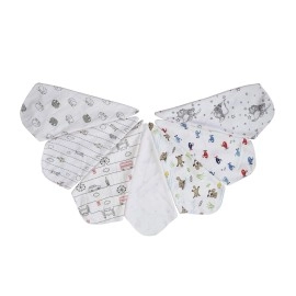 Billy Bum Washcloth for New Born 100% Hosiery Cotton/Reusable Extra Soft Face Towels washcloth for Babies (7 Pieces) Color May Vary (Pack of 1, White)