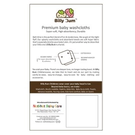 Billy Bum Washcloth for New Born 100% Hosiery Cotton/Reusable Extra Soft Face Towels washcloth for Babies (7 Pieces) Color May Vary (Pack of 1, White)