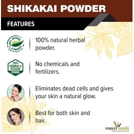 THE FOREST HERBS Natural care from nature 100% Organic Shikakai Powder, Acacia Concinna Excellent Hair Conditioner Powder For Hair - 100 Grams