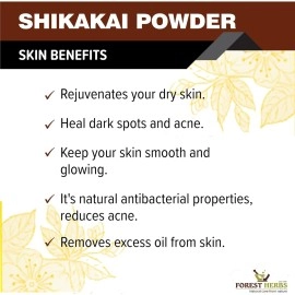 THE FOREST HERBS Natural care from nature 100% Organic Shikakai Powder, Acacia Concinna Excellent Hair Conditioner Powder For Hair - 100 Grams