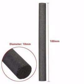 SWISSO 10 mm 99.99% Graphite Electrode Cylinder Rod Length 300 mm (5 Pieces)
