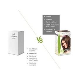 Naturigin Hair Permanent Colour, Ebony 2.3, 200g