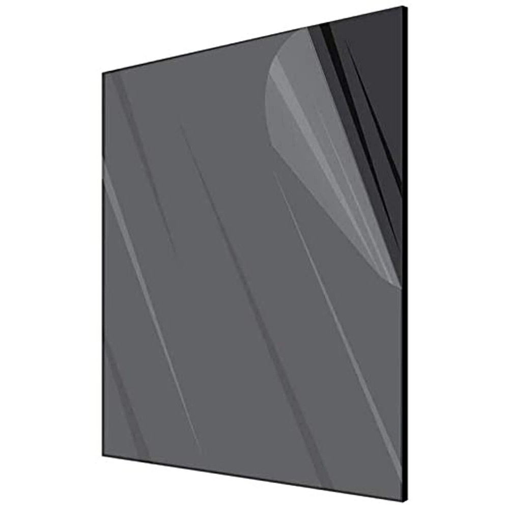 BIGIMALL Black One Side Glossy One Side Matt Acrylic Display Boards for Tabletop Product Photography-Reflective and Non Reflective Finish Background 12x12 Acrylic Sheet
