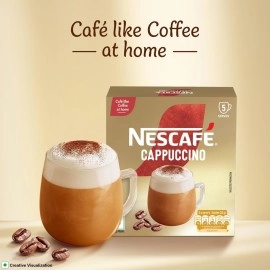 Nescafe Cappuccino Instant Coffee Premix, 25 grams- Pack of 5 - India