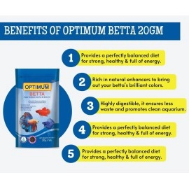 Foodie Puppies Optimum Betta Fish Food (20 gm) (Pack of 2) with Free Key Ring