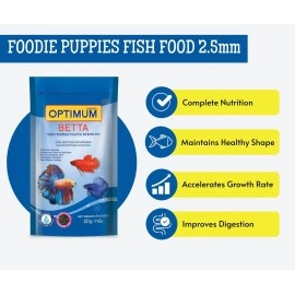 Foodie Puppies Optimum Betta Fish Food (20 gm) (Pack of 2) with Free Key Ring