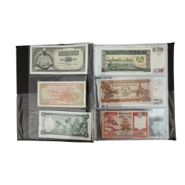 Lewano Leather Currency Storage 90 Pocket Album (Black)