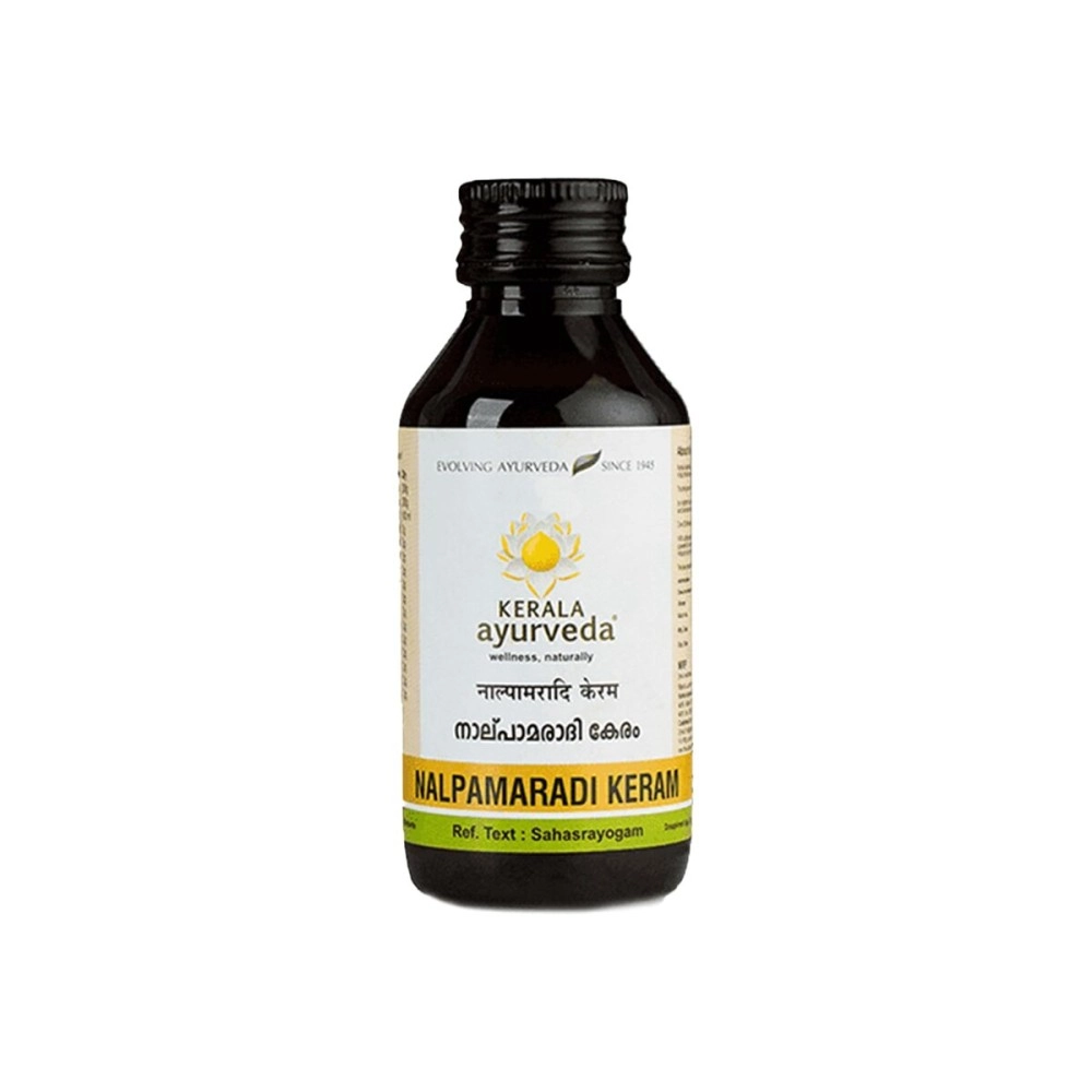 Kerala Ayurveda Nalpamaradi Keram 200ml | Face & Body Oil | Removes Tan and Dark Spots | With Nalpamara, Haridra, Usira, Amla, Manjistha, Raktachandana | Coconut Oil Base |