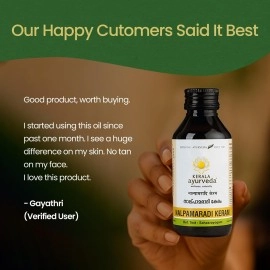 Kerala Ayurveda Nalpamaradi Keram 200ml | Face & Body Oil | Removes Tan and Dark Spots | With Nalpamara, Haridra, Usira, Amla, Manjistha, Raktachandana | Coconut Oil Base |