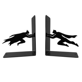 HeavenlyKraft Superheros Decorative Metal Bookend, Non Skid Book End, Book Stopper for Home/Office Decor/Shelves, Children Room Dcor, 5.9 X 3.9 X 3.14 Inch Per Piece (Weight 2.5 Pound/Pair)