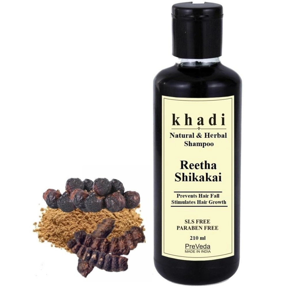 PreVeda Khadi Reetha Shikakai Shampoo - 210ml