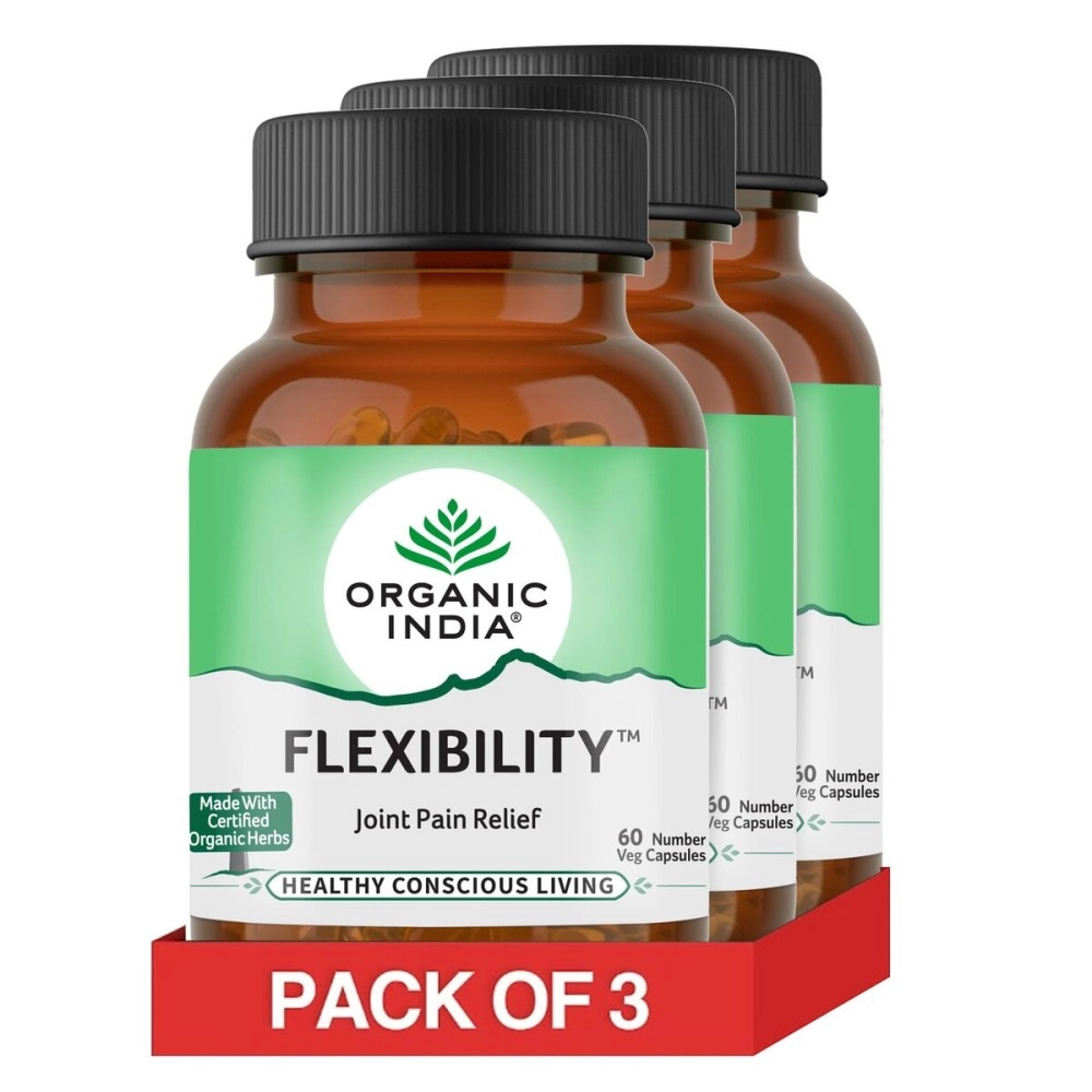 ORGANIC INDIA Flexibility 60 Veg Capsules (Pack of 3)