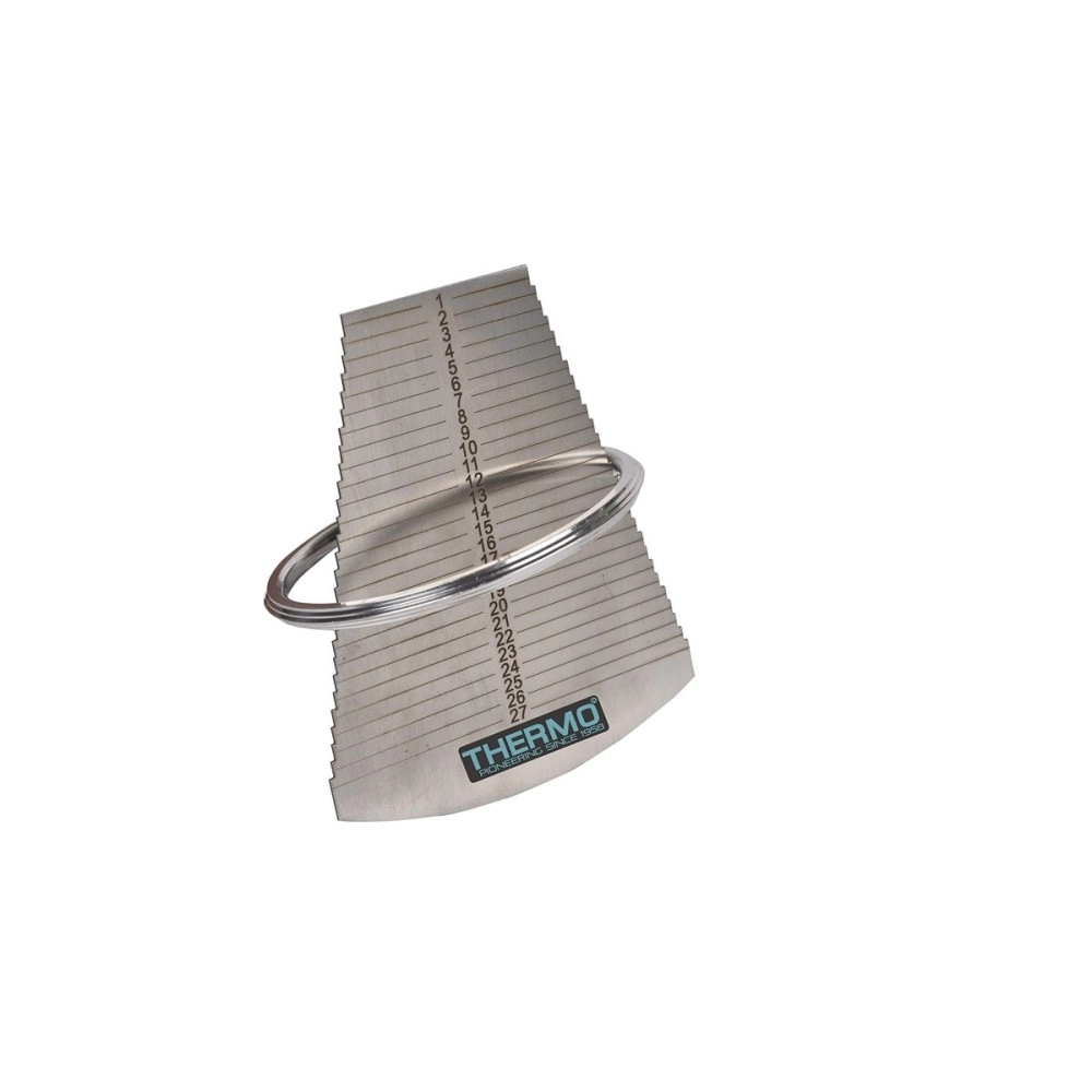 F-O-M Stainless Steel Thermo Handy Bangle Sizer/Gauge/Bracelet Sizer/Gauge (Silver)