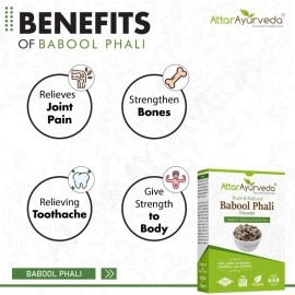 Attar Ayurveda Babool Phali Powder (500 grams) - Babool Fali - Kikar Phali - Kikar Fali