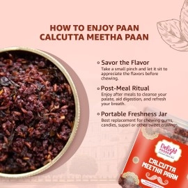 Delight Foods Premium Calcutta Meetha Paan Without Supari Mouth Freshener (200g)