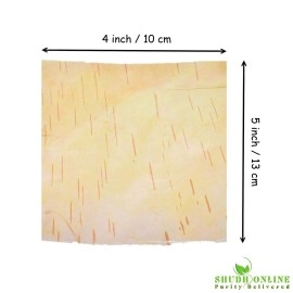 Shudh Online Bhojpatra Sheet Original, Bhoj Pattar (3 pieces), Bhoj Patra for Yantra and Mantra Writing (5 * 4 inch)