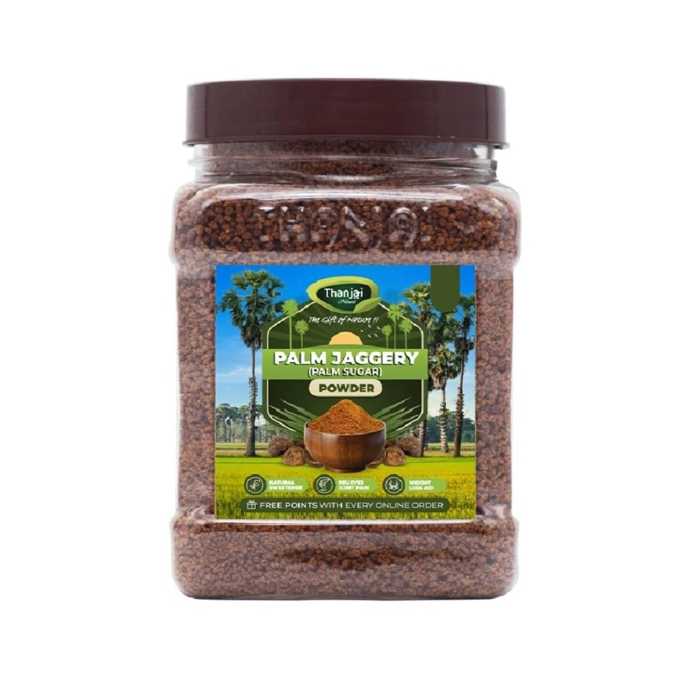 Thanjai Natural Palm Jaggery Powder (Palm Sugar) 500g 100% Natural Traditional Made Method Pure Directly from Farmer