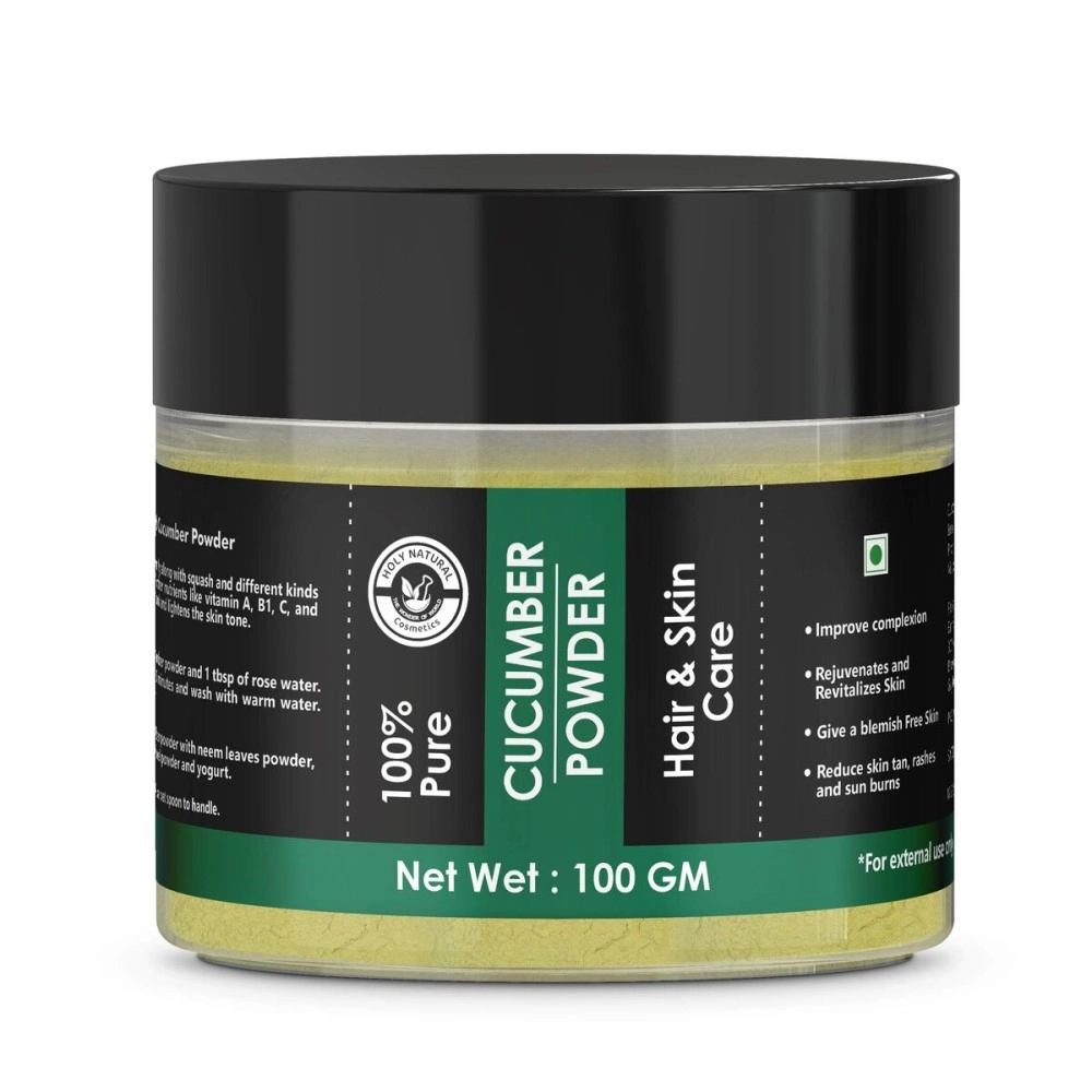 Holy Natural - The Wonder of World 100% Pure Cucumber powder (Food Grade) for Skin & Face 100 GM