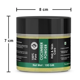 Holy Natural - The Wonder of World 100% Pure Cucumber powder (Food Grade) for Skin & Face 100 GM