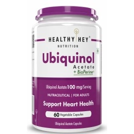 HealthyHey Nutrition Ubiquinol - Acetate - 100mg (60 Veg Capsules)