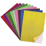 Lakeer A4 Glitter Foam Sheet Sparkles Self Adhesive Sticky A4 Back Paper 10-Pack
