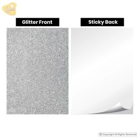 Lakeer A4 Glitter Foam Sheet Sparkles Self Adhesive Sticky A4 Back Paper 10-Pack