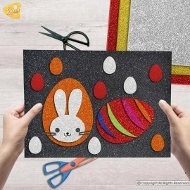 Lakeer A4 Glitter Foam Sheet Sparkles Self Adhesive Sticky A4 Back Paper 10-Pack