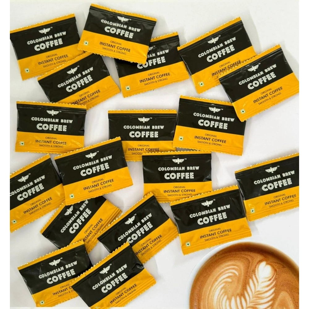 COLOMBIAN BREW COFFEE Pure Instant Sachets, Pack of 180