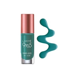LAKM 9 to 5 Primer + Gloss Nail Colour, Teal Deal, 6 ml
