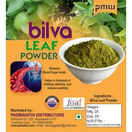 Pmw - Grade A Quality - Bilva Leaf Powder - Bael - Maredu - Aegle Marmelos - Beel - Vilvam - Sirphal Leaf Powder - 100 Grams