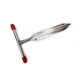 Ramkuwar with device of R Stainless Steel Coconut Opener Tool Driller Easy and Comfortable Grip Safe for Your Hands, 11 x 1 x 15.5 cm