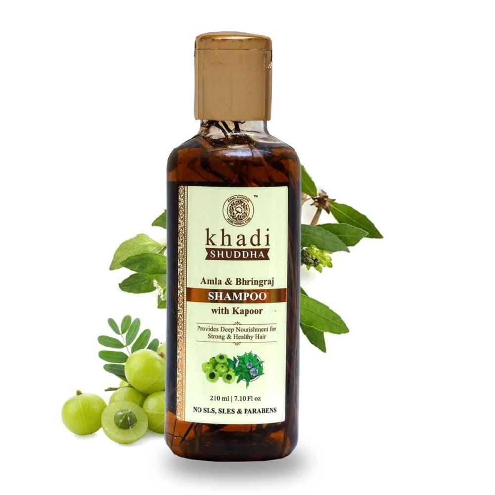 Khadi Suddha Amla Bhringraj Hair Shampoo - No Sls Sles and Paraben, 210 ml