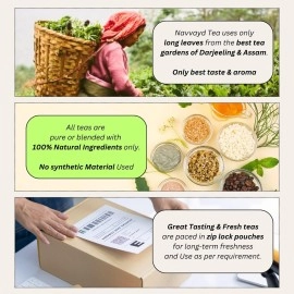 Navvayd Darjeeling First Flush Flavorful White Tea (100 Gm, 50 Cups) | Loose Leaf