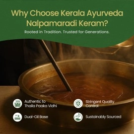 Kerala Ayurveda Nalpamaradi Keram | Ayurvedic Tan Removal & Pigmentation Oil for Face & Body | Turmeric Oil for Glowing Skin & Radiance | 100 ml