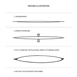 Royalking Nylon Royal Trend Super Quality Vacuum Packed White Bed Pillow Bolster Having 1000 Grams Super Plush Reliance Gel-Fiber Filling Sized 16X34Inches Set Of 2