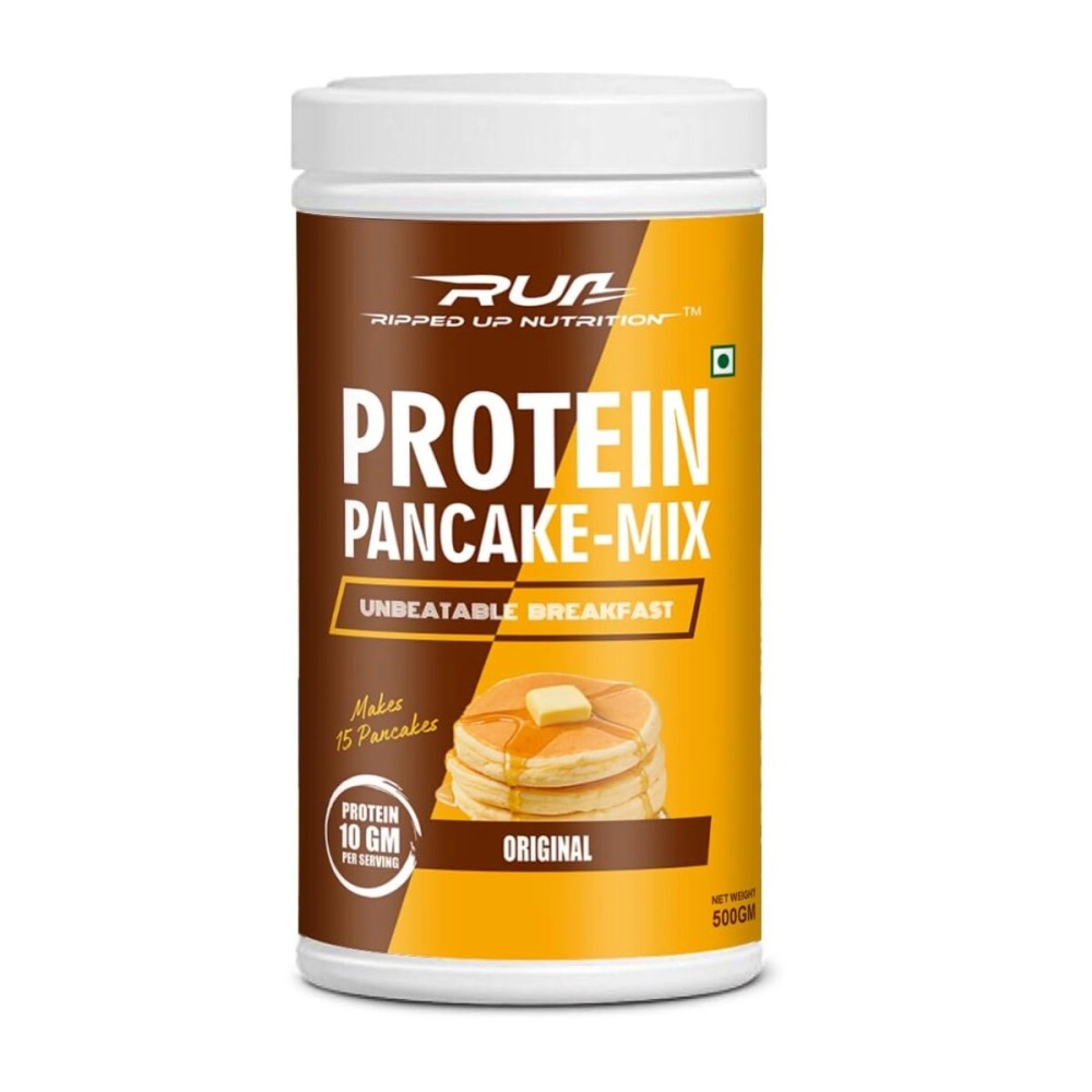 Ripped Up Nutrition Protein Pancake Mix (500gm), For Men And Women, Made With Whey Protien, Versatile Baking Mix, No Added Sugar, Protien, Healthy Breakfast, Natural, Vegan, Vegetarian, Gym, Athletes