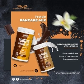 Ripped Up Nutrition Protein Pancake Mix (500gm), For Men And Women, Made With Whey Protien, Versatile Baking Mix, No Added Sugar, Protien, Healthy Breakfast, Natural, Vegan, Vegetarian, Gym, Athletes
