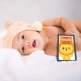 exciting Lives - Baby Milestone Cards: Gift for New Parents, Baby Showers, Newborns Babies Gift for Birthday, Baby Birth - Set of 27 (0-6 Months Cards)