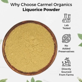 Carmel Organics Liquorice/Mulethi/Yashtimadhu Root Powder, 340 Grams