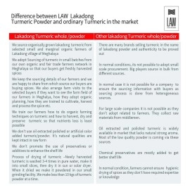 looms & weaves - High Curcumin Lakadong Turmeric Powder - Directly sourced from The Organic Farmers of Lakadong Village - East and West Jantia Hills of Meghalaya - 100 gm