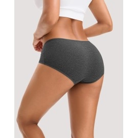 INNERSY Womens Underwear Cotton Hipster Panties Regular & Plus Size 6-Pack(Medium,Dark Vintage), Dark Vintage, M