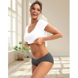 INNERSY Womens Underwear Cotton Hipster Panties Regular & Plus Size 6-Pack(Medium,Dark Vintage), Dark Vintage, M